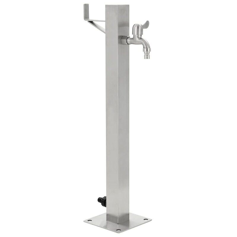 

vidaXL Garden Water Column Stainless Steel Square 65 cm