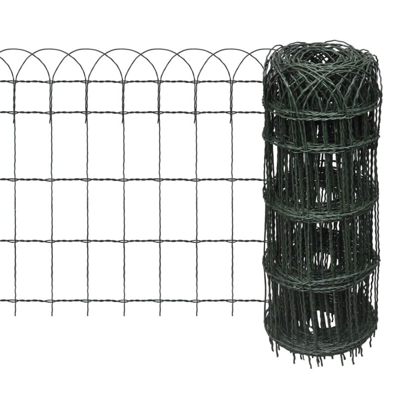 

vidaXL Garden Border Fence Powder-coated Iron 25x0.65 m