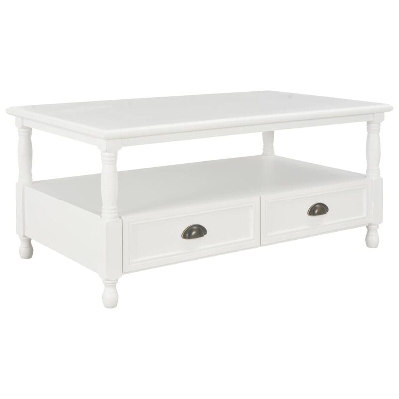 

vidaXL Coffee Table White 100x55x45 cm Wood