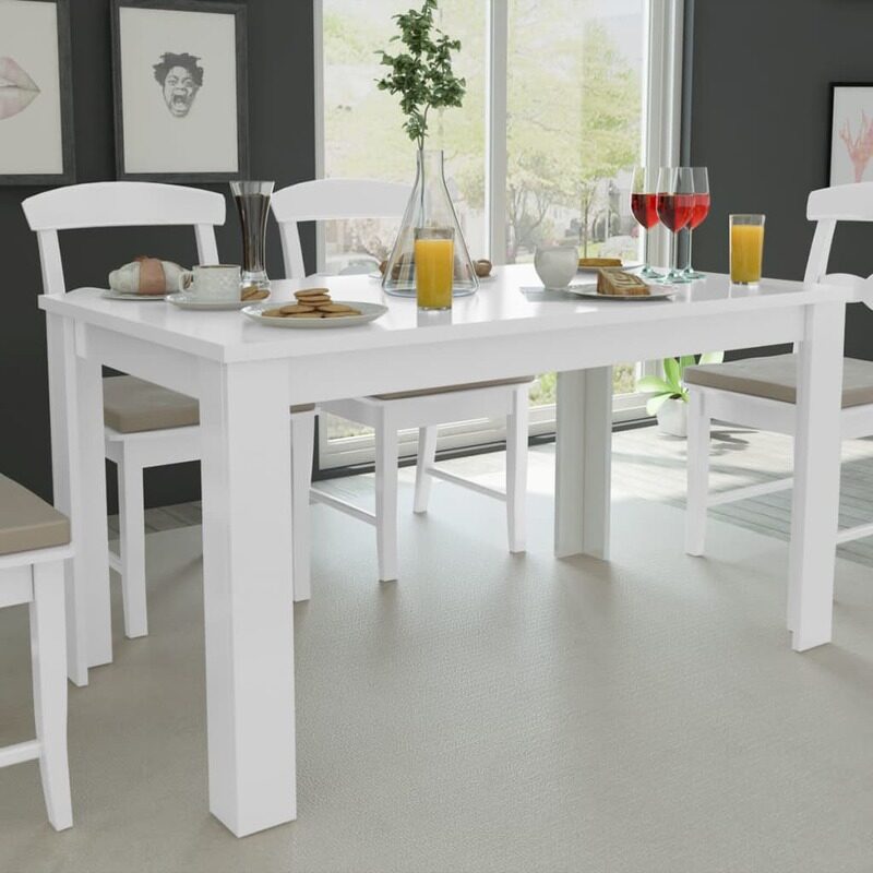 

vidaXL Dining Table 140x80x75 cm White