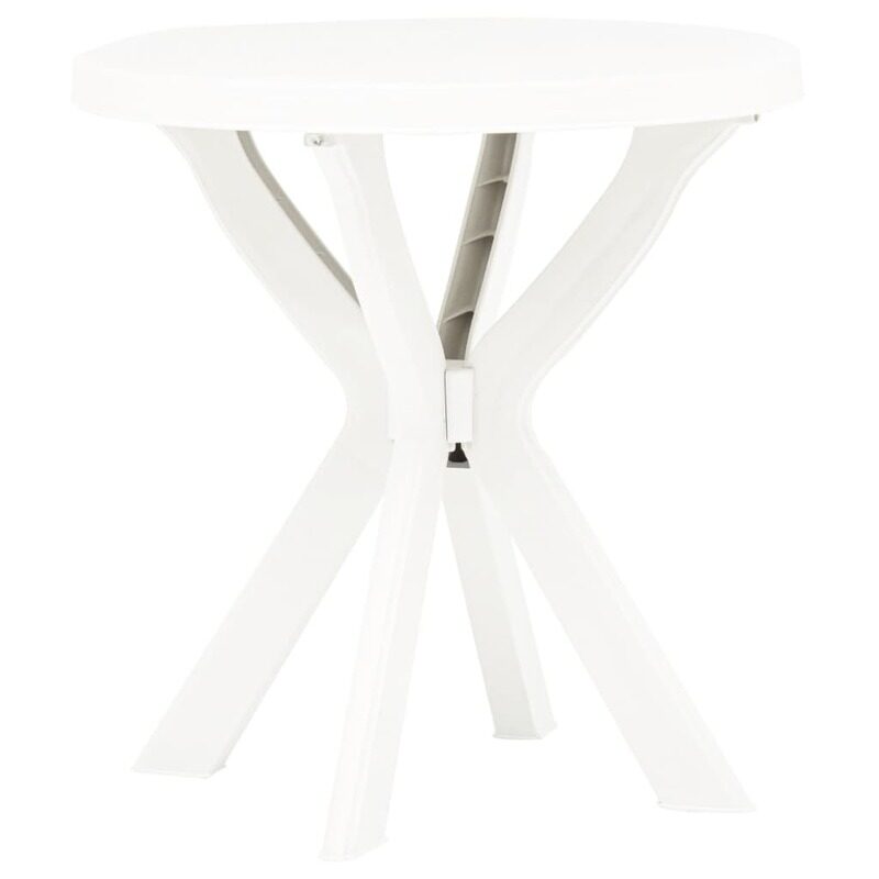 

vidaXL Bistro Table White 70 cm Plastic