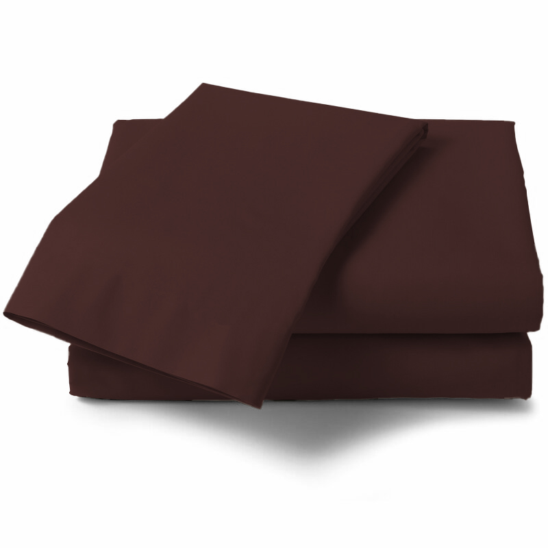 Context King Size Brown Soft Wrinkle Free Microfiber Bed Sheet Set w/ Pillow Covers