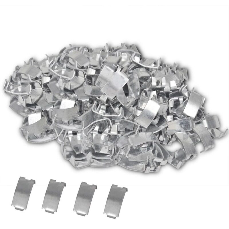 

vidaXL 500 Dovetail Clips for NATO Razor Wire Galvanised Steel