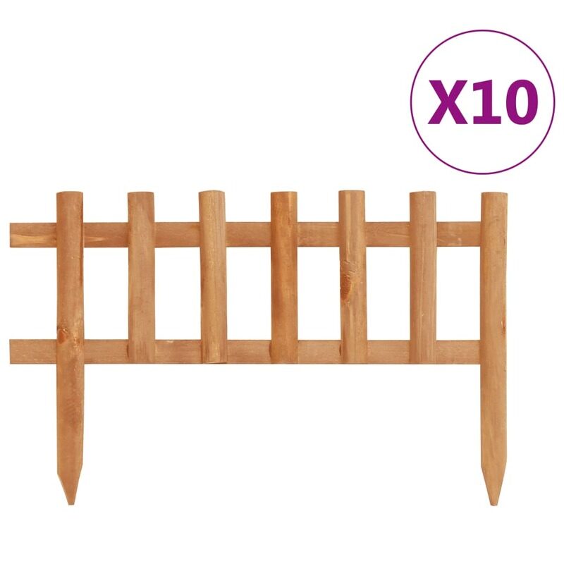 

vidaXL Lawn Edgings 10 pcs Firwood 4.4 m