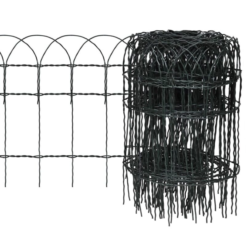 

vidaXL Garden Border Fence Powder-coated Iron 10x0.4 m