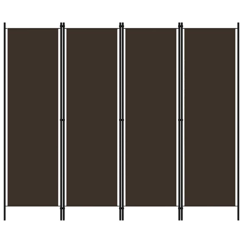 

vidaXL 4-Panel Room Divider Brown 200x180 cm