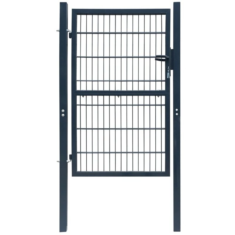 

vidaXL 2D Fence Gate (Single) Anthracite Grey 106 x 210 cm