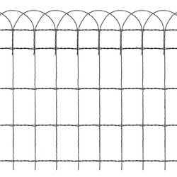vidaXL Garden Border Fence Powder-coated Iron 25x0.65 m