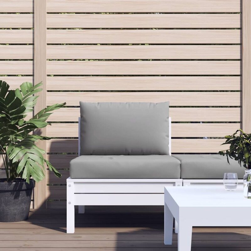 

vidaXL Pallet Sofa Cushions 2 pcs Grey Fabric