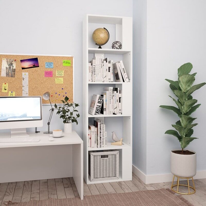 

vidaXL Book Cabinet/Room Divider White 45x24x159 cm Engineered Wood