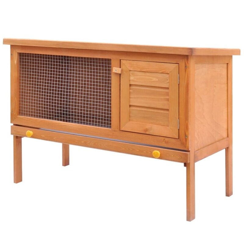 

Vidaxl Outdoor Rabbit Hutch Small Animal House Pet Cage 1 Layer Wood