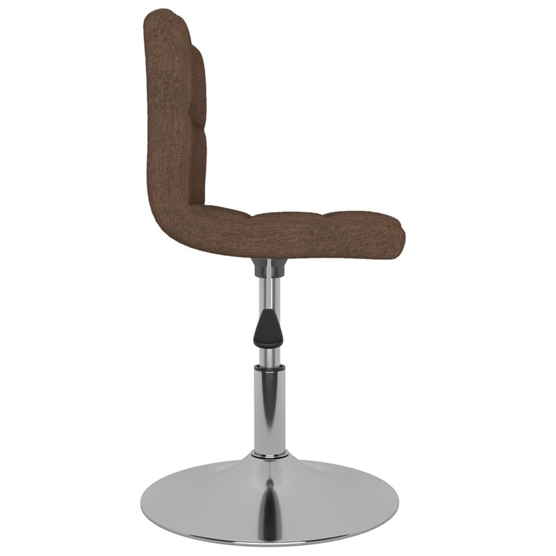 vidaXL Swivel Dining Chairs 4 pcs Brown Fabric