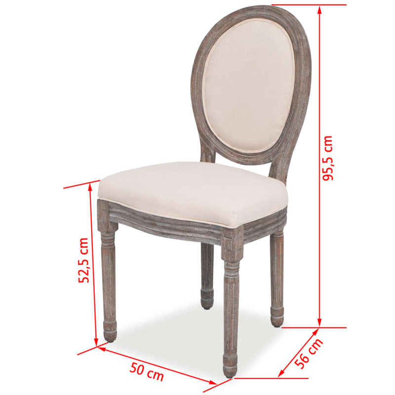 vidaXL Dining Chairs 4 pcs Linen