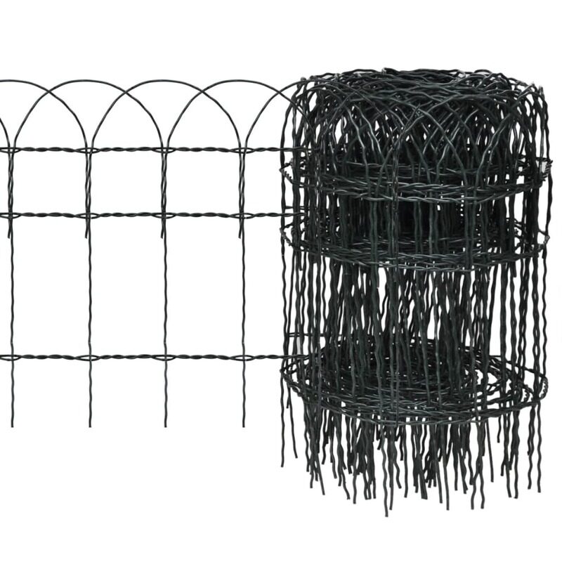 

vidaXL Garden Border Fence Powder-coated Iron 25x0.4 m