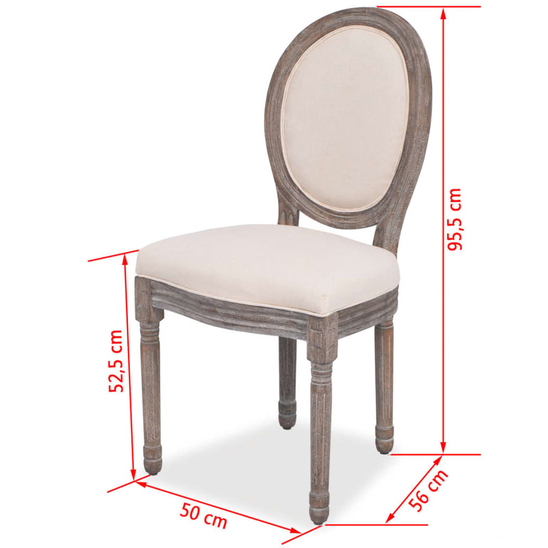 vidaXL Dining Chairs 2 pcs Linen