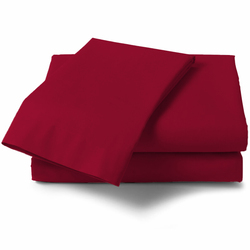 Context King Size Red Soft Wrinkle Free Microfiber Bed Sheet Set w/ Pillow Covers