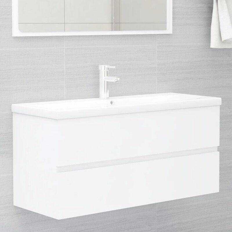 

vidaXL Sink Cabinet White 100x38.5x45 cm Engineered Wood