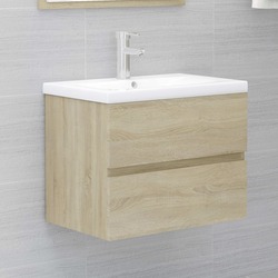 vidaXL Sink Cabinet Sonoma Oak 60x38.5x45 cm Engineered Wood