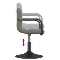 vidaXL Swivel Dining Chairs 4 pcs Light Grey Velvet