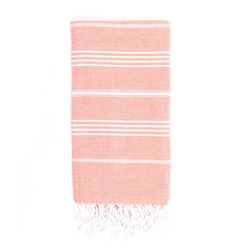 

Context Turkish Peshtemal Towels 100% Organic Cotton & Prewashed Dye Towels For Bath, Pool, Beach, Spa, 40 X 70 Inches Coral