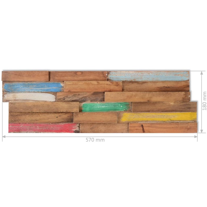 vidaXL Wall Cladding Panels 10 pcs 1.03 m Solid Teak Wood