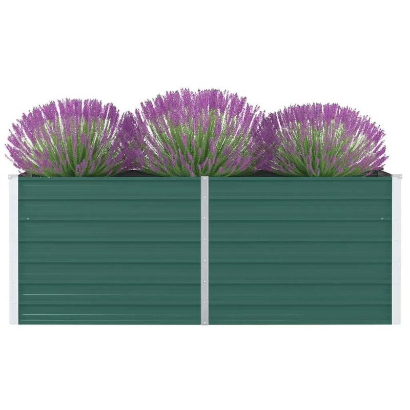 

vidaXL Raised Garden Bed 160x80x45 cm Galvanised Steel Green