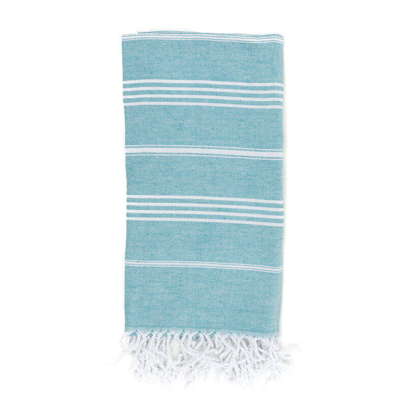 Context Turkish Peshtemal Towels  100% Organic Cotton & Prewashed Dye Towels For Bath, Pool, Beach, Spa, 40 X 70 Inches Teal