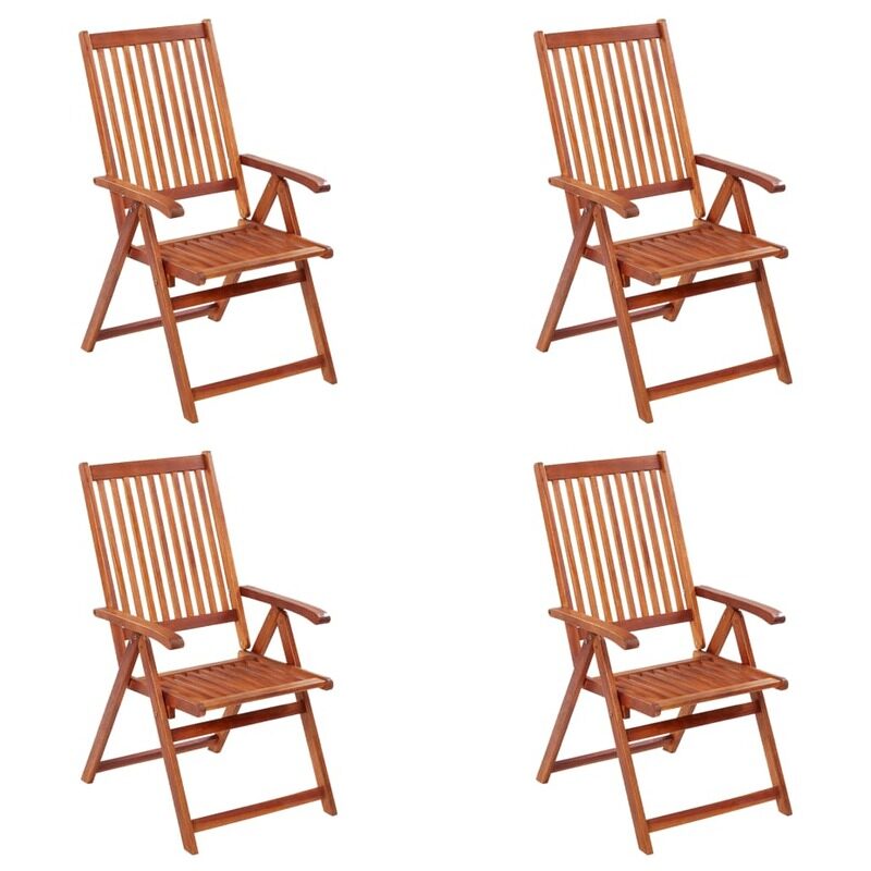 

vidaXL Folding Garden Chairs 4 pcs Solid Acacia Wood