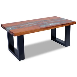 vidaXL Coffee Table Teak Resin 100x50 cm