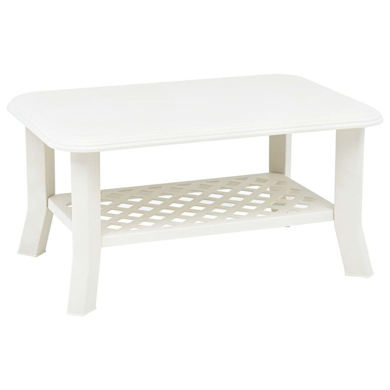 vidaXL Coffee Table White 90x60x46 cm Plastic