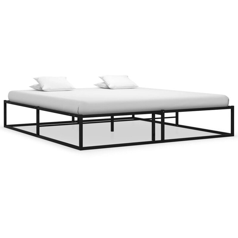 

vidaXL Bed Frame Black Metal 140x200 cm