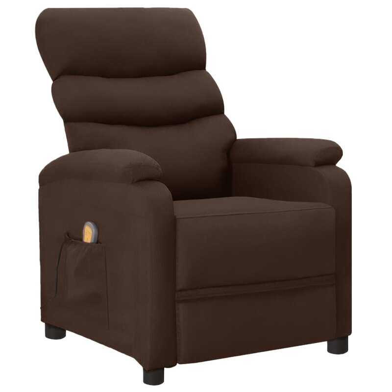 

vidaXL Massage Reclining Chair Brown Faux Leather