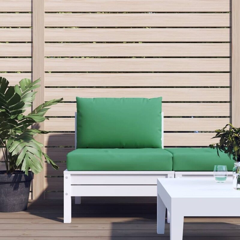 

vidaXL Pallet Sofa Cushions 2 pcs Green Fabric