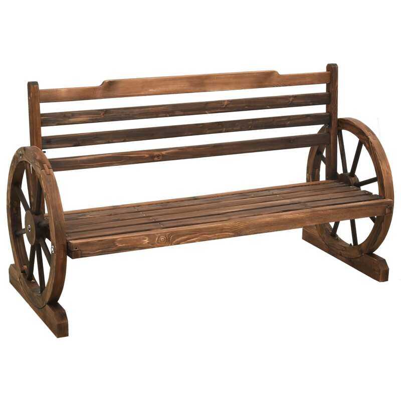 

vidaXL Garden Bench 112 cm Solid Firwood