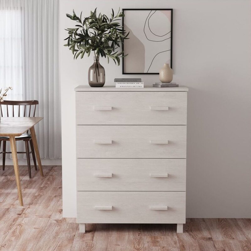 

vidaXL Sideboard HAMAR White 79x40x103.5 cm Solid Wood Pine