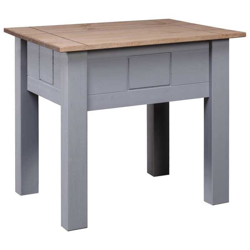 

vidaXL Nightstand Grey 50.5x50.5x52.5 cm Pine Panama Range