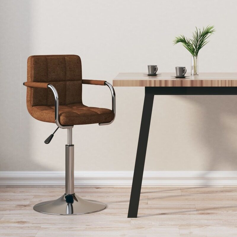 

vidaXL Bar Stool Brown Fabric