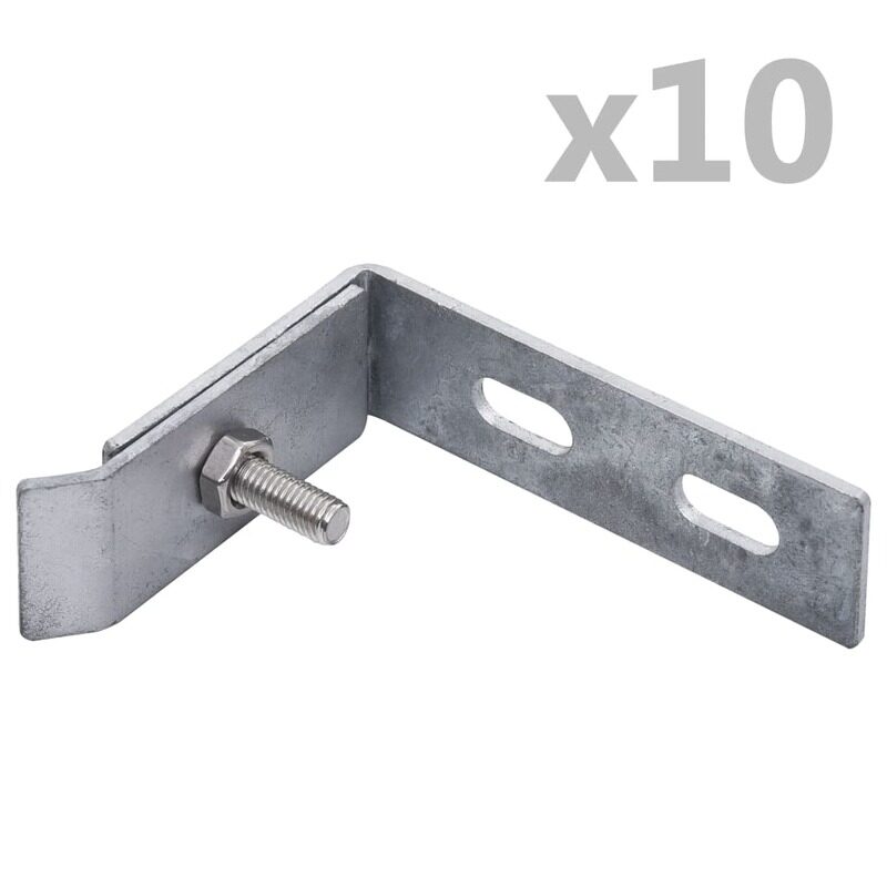 

vidaXL Wall Corner Connector 10 Sets Silver