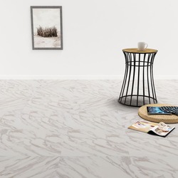 vidaXL Self-adhesive PVC Flooring Planks 5.11 m White Marble