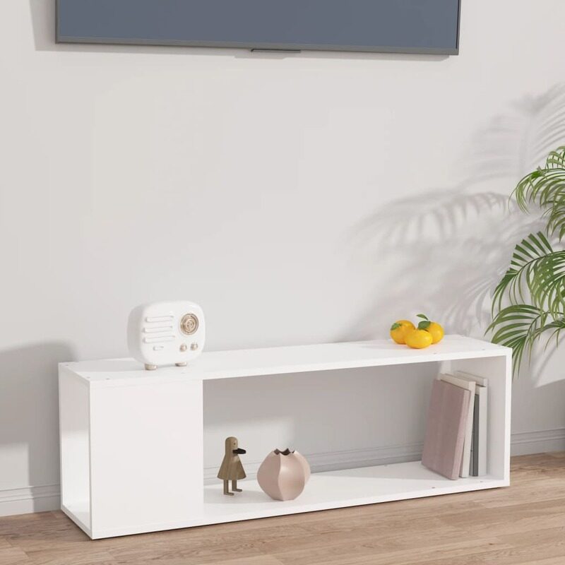 

vidaXL TV Cabinet White 100x24x32 cm Engineered Wood