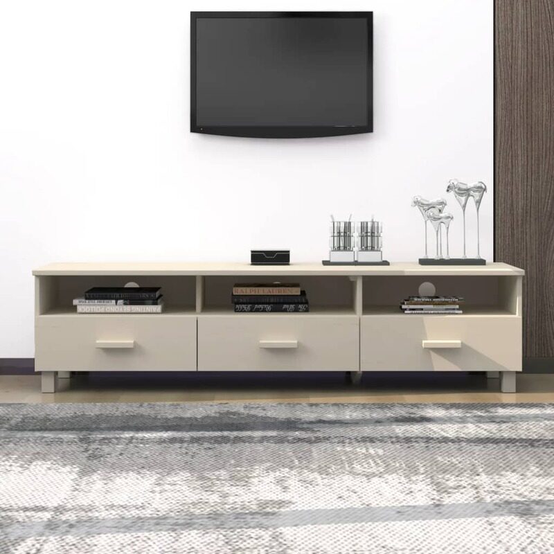 

vidaXL TV Cabinet HAMAR Honey Brown 158x40x40 cm Solid Wood Pine