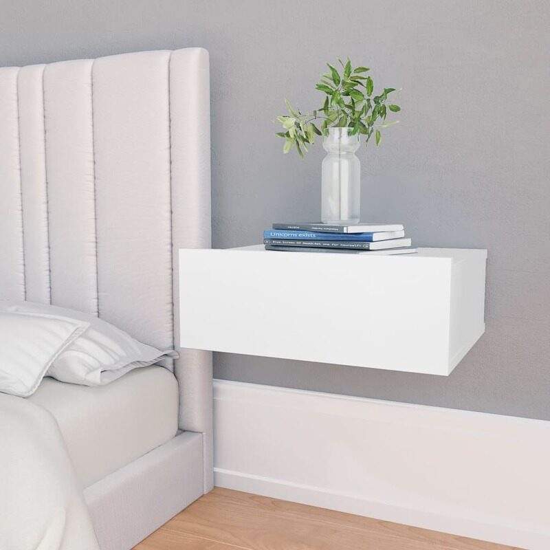 

vidaXL Floating Nightstands 2 pcs White 40x30x15cm Engineered Wood