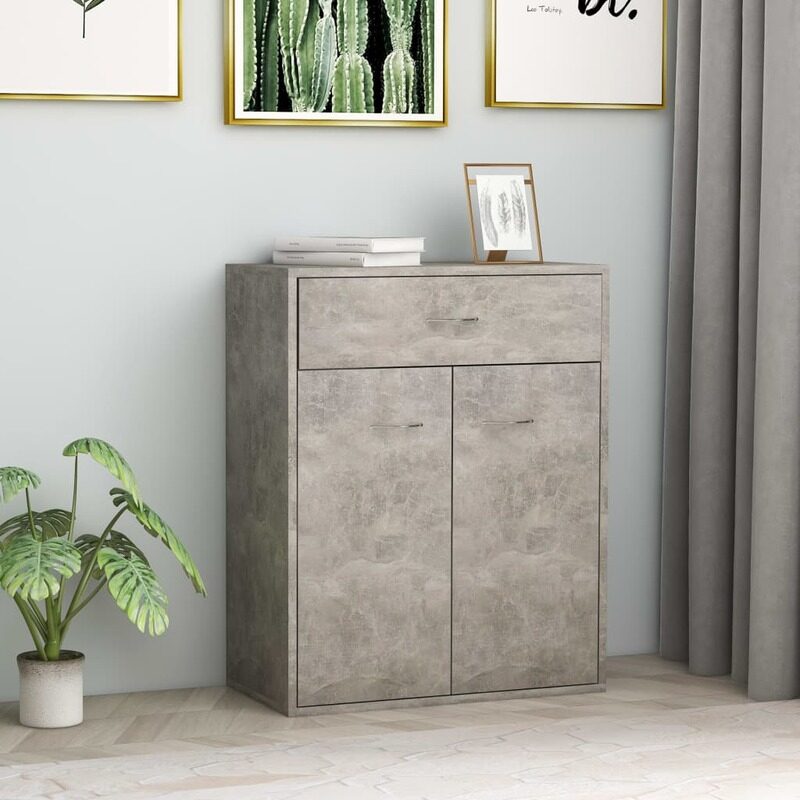 

vidaXL Sideboard Concrete Grey 60x30x75 cm Engineered Wood