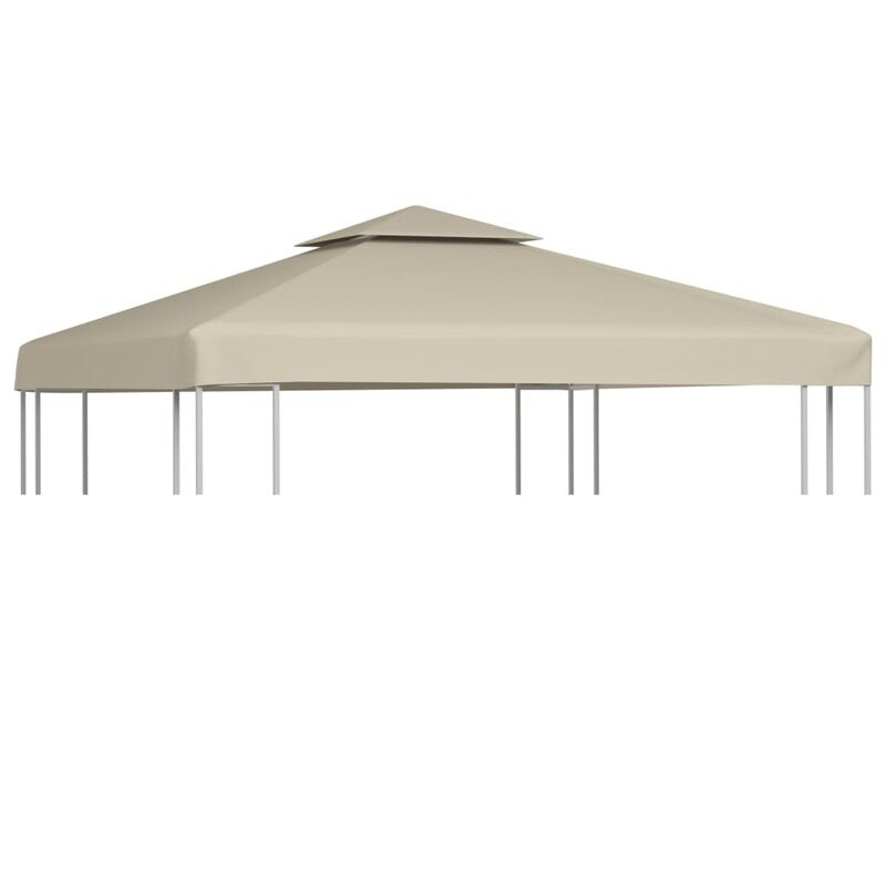 

vidaXL Gazebo Cover Canopy Replacement 310 g / m Beige 3 x 3 m