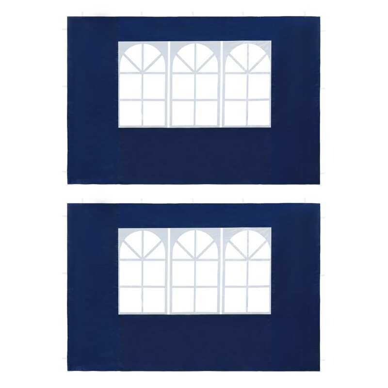 

vidaXL Partytent Sidewall 2 pcs with Window PE Blue