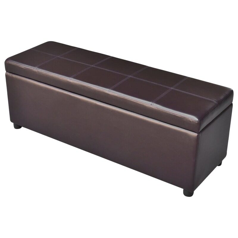 

vidaXL Long Storage Bench Wood Brown