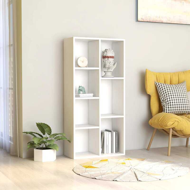 

vidaXL Book Cabinet White 50x25x106 cm Engineered Wood
