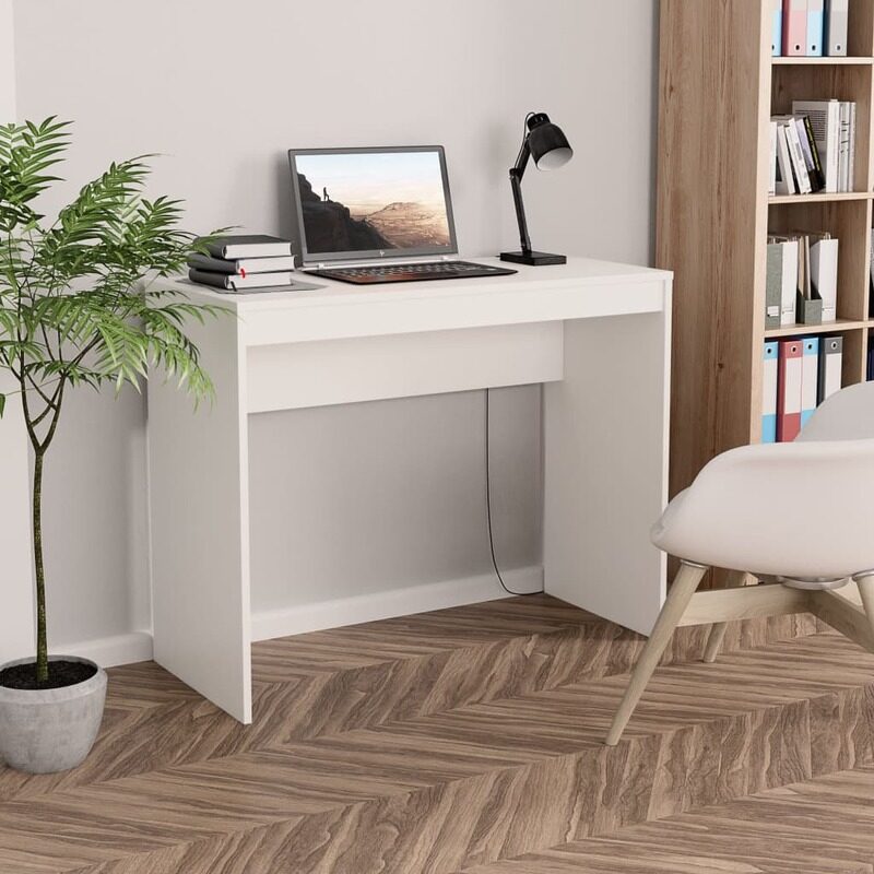 

vidaXL Desk White 90x40x72 cm Engineered Wood