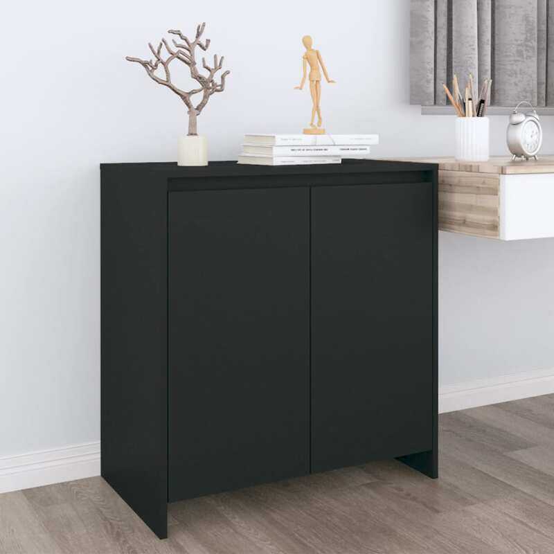 

vidaXL Sideboard Black 70x41x75 cm Engineered Wood