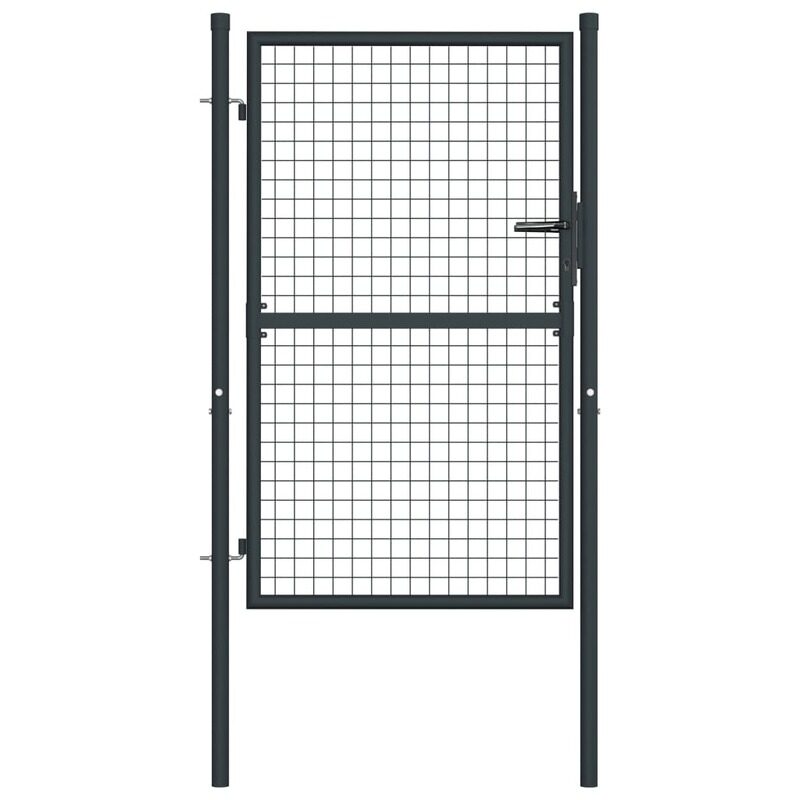 

vidaXL Mesh Garden Gate Galvanised Steel 100x175 cm Grey